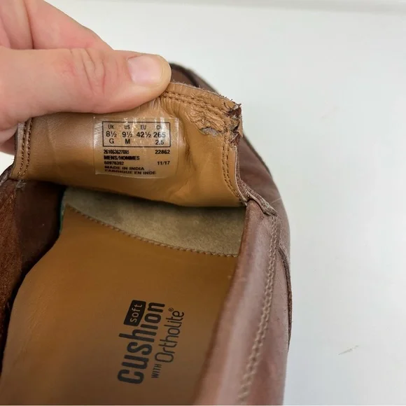 Clarks Ashmont Way Brown Cognac Leather Driving Loafer 9.5 M - Picture 11 of 11